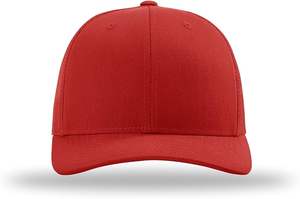 Casquette de camionneur en maille avec logo brodé personnalisé, couleur rouge, casquette de camionneur unisexe en coton à 5 panneaux, étiquette privée - Product Image 2
