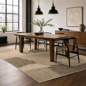 Tapis lavable moderne brun foncé à rayures Moonlit de Netline Home - Product Image 3