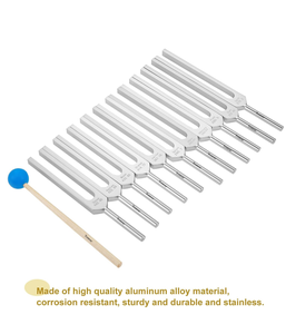 Juego de diapasones (128Hz, 256Hz, 512Hz), instrumentos curativos de sonido de grado médico dorado para yoga y meditación de aleación de aluminio - Product Image 5