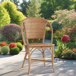 Silla de comedor de ratán duradera, bellamente diseñada para interiores y exteriores, cómoda para Hotel, sala de Estar, comedor, parque, Villa, dormitorio - Product Image 2