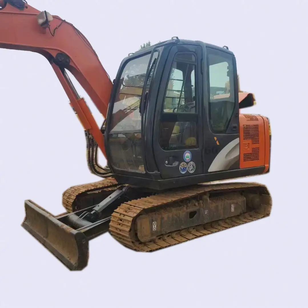 Mesin penggali hidrolik, mesin ekskavator perayap hidrolik Jepang Hitachi 6 ton ZX60 bekas/ssecond