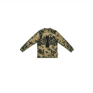 Top gráfico de araña de camuflaje de moda-Jersey suave y cómodo con estampado llamativo, ideal para ropa informal - Product Image 1