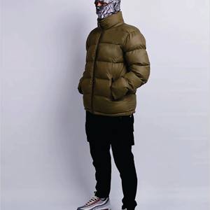 Veste en duvet d'hiver à imprimé intégral pour hommes Veste à col montant avec logo personnalisé du Nord Veste matelassée épaissie pour hommes - Product Image 3