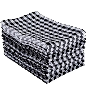 Lot de 6 serviettes à rayures jetables 100% coton à séchage rapide personnalisables pour le golf ou l'entretien automobile Technique tissée - Product Image 1