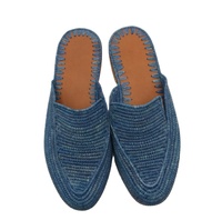 Chaussures raphia marocaines tissées à la main chaussures pour femmes pantoufles sandales raphia marocaine diapositives