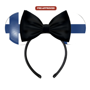 Diadema Personalizada Hecha a Medida con Orejas de Ratón, Diseño Pre-Aprobado, Bandera de Finlandia H.E.R. Accesorios - Product Image 1
