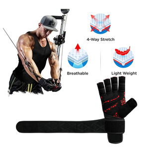 Guantes de levantamiento de pesas de gimnasio para entrenamiento físico Guantes deportivos de medio Dedo de alto rendimiento para hombres y mujeres en MOQ bajo - Product Image 4