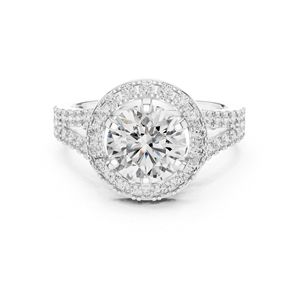 แหวนหยดน้ำเพชรทรงกลมสีเหลืองทอง 14K สำหรับผู้หญิง |   แหวนสำหรับงานปาร์ตี้ |   เพชรที่เพาะเลี้ยงใหม่ - Product Image 2