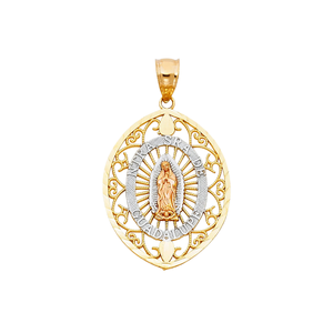 เครื่องประดับทองเหลืองเพชร Guadalupe สำหรับเด็กสุดอินเทรนด์14K สีเหลืองทองสามโทนชุบดีไซน์แบบดั้งเดิมใหม่ - Product Image 1
