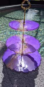 PRODUCT RELATED DISPLAY HANDMADE DIY 3 Tier Round Shape Fruit Tray Epoxy <b>Mold</b> Tea Tray Table Silicone <b>Mold</b> for <b>Resin</b> Arts - Product Image 5