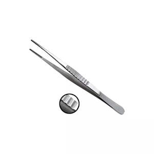 Pince à épiler dentaire Meriam Pince à épiler en coton et à pansements Pince à mouchoirs Bec chirurgical incurvé dentelé - Product Image 3