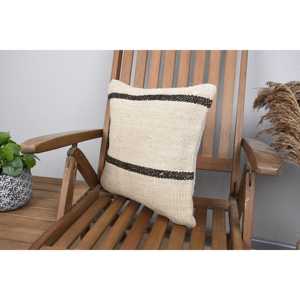 Luxury 16x16 Inch Beige Kilim Patchwork Wool Pillow Vintage <b>Fluffy</b> Woven Throw Pillow for Sofa <b>Bedding</b> Floor Portable Feature - Product Image 3