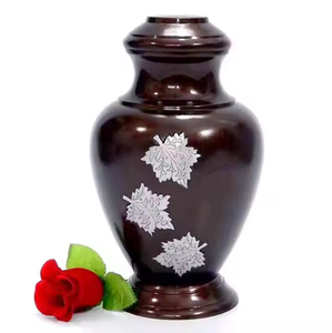 Urne funéraire unique conception forestière urne brune pour table décorative en métal vente en gros urne commémorative pour adultes de qualité supérieure - Product Image 2