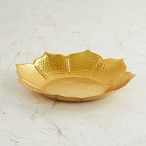 จานลายตอกแบบสวยงามพร้อมขอบลายดอกไม้ตกแต่ง ของใช้ในครัวที่จำเป็นสำหรับการตกแต่งโต๊ะอาหาร - Product Image 3