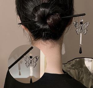 Sofisticados palos para el pelo de cuerno de búfalo Fusion y pasadores de cuerno de vaca y buey de lujo artesanías naturales elegantes para decoraciones elegantes para el cabello - Product Image 1