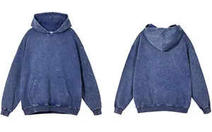 Sudadera con capucha de lavado ácido para hombre de último estilo directo de fábrica 100% algodón ropa informal Etiqueta Privada MOQ bajo para la temporada de otoño - Product Image 3
