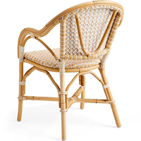 Fauteuil en rotin vintage, chaise de salle à manger en osier d'intérieur et d'extérieur, meubles en rotin naturel, terrasse, café, bistrot, restaurant, sièges