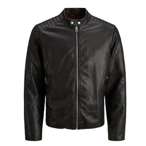 Veste en cuir de motard mode unisexe vêtements d'extérieur en cuir véritable coupe ajustée et élégante conception d'hiver chaude vente en gros personnalisée - Product Image 5