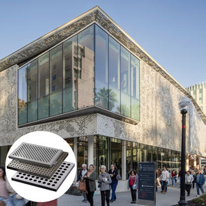 Panneau en aluminium perforé de couleur jaune personnalisé, revêtement mural extérieur, système de <span class=keywords><strong>façade</strong></span> métallique - Product Image 3