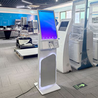 Kiosco de Autoservicio Interactivo de 27 Pulgadas con Soporte para TPV y Escáner de Código de Barras