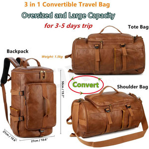 Outdoor Factory Wholesale Handmade <b>Luggage</b> Leather Duffle Bag for Men Travel Duffle Bags for Outing - Product Image 4