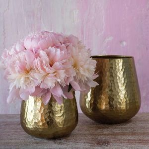 Florero de Metal de inspiración Vintage moderno hecho a mano acabado Premium para el hogar boda Mesa Oficina Decoración - Product Image 3