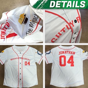 Sublimación Imprimir Nombre del equipo Número Ropa deportiva de secado rápido Hombres Mujeres Niños Personalizado Béisbol Jersey Camisetas - Product Image 3