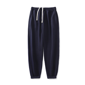 Pantalon de survêtement unisexe en molleton 100% coton, couleur unie, taille élastique, coupe régulière, molleton français, taille mi-haute, jogging pour homme - Product Image 5