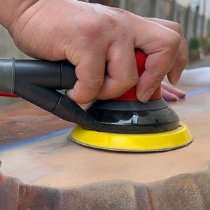 Lematec 5 6 Inch Air Orbital Sander 3/16 Orbit 11000 Rpm Central Vacuum Lever <b>Switch</b> Industrial Use - Product Image 2