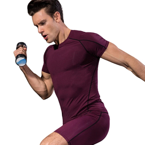 T-shirt de compression athlétique pour homme Saleh Enterprises, manches courtes, polyester et élasthanne de qualité supérieure, séchage rapide, coupe ajustée, fitness - Product Image 6