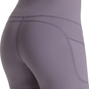 Shorts Deportivos Casuales para Mujer, Manga Corta, Espalda en Forma de V, Transpirables, para Gimnasio, Correr, Fitness, Yoga, Tenis, Ejercicio, Estilo Biker, Fluidos - Product Image 3