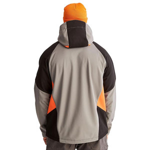 Chaqueta acolchada para lluvia con diseño de logotipo personalizado para hombre, chaqueta impermeable Softshell de nailon para hombre - Product Image 3