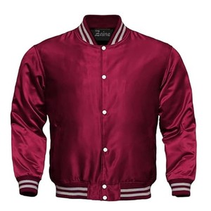 Veste de baseball pour hommes avec logo brodé personnalisé patchwork vente en gros veste en satin unisexe - Product Image 2