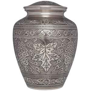 Urne traditionnelle en laiton sculptée à la main avec jeton Urne de crémation de style américain adulte cercueil et accessoires de sac OEM personnalisé - Product Image 5