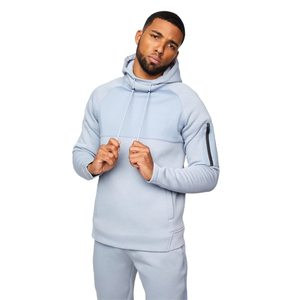 Survêtement d'entraînement deux pièces en polaire technique unisexe respirant Gym Fitness Sports Wears avec logo imprimé pour le jogging d'hiver pour hommes - Product Image 3