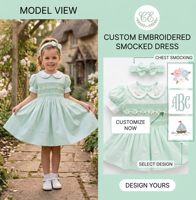 Robe de soirée pour fillette Jiefute OEM/ODM, style héritage espagnol, vert menthe, brodée main, avec bandeau, pour boutique de vêtements pour tout-petits