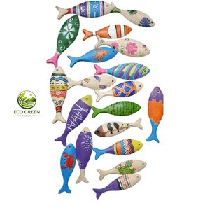 Paintable Ash Wood Carved Fish Ornament <b>DIY</b> Educational Craft <b>Kit</b> for Children-Eco-Friendly Christmas Gift - Product Image 3