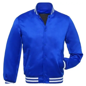 Custom New Style Satin Bomber Varsity Jacket Custom Embroidery CollegeBaseballjacket for men - Product Image 5