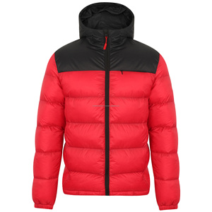 Men's Contrasting Black <b>Shoulder</b> Puffer <b>Padded</b> Bomber Jacket Quilted Coat Winter Waterproof Windproof Plus Size Men's Jackets - Product Image 1