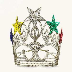 Couronne maçonnique faite à la main, Jobs Daughters Honored Queens, avec un bijou central violet, ton or, avec étui de couronne, nouveau style 2026 - Product Image 2