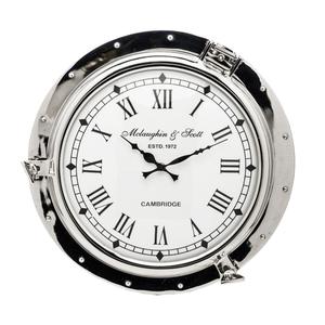 Horloge murale décorative de style nouveau, cadre de hublot nautique, décoration murale pour salon et chambre à coucher, polissage brillant - Product Image 1