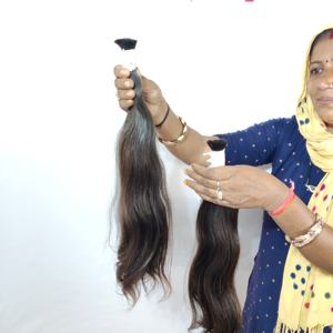 ผมต่อแบบอินเดียแท้จากธรรมชาติ100% ทอลูกไม้สองชั้นไม่ผ่านกระบวนการวัด - Product Image 6