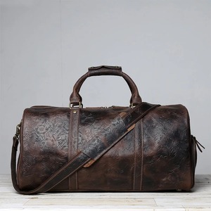 Genuine Cowhide Leather Duffel <b>Bag</b> Vintage Weekender <b>Overnight</b> Travel <b>Bag</b> with Shoe Compartment Handmade Carry On <b>Men</b> & Women - Product Image 5