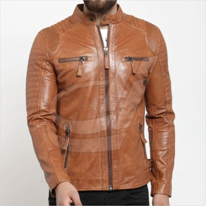 Abrigo de cuero PU para hombre, chaqueta de motocicleta, chaqueta de cuero - Product Image 5