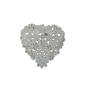 Meilleure vente de fer métal suspendu coeur ornement mural décoratif couleur grise pour la maison et la décoration de Noël à la main en vrac - Product Image 1