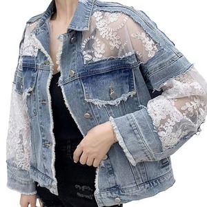 Veste en jean pour femme, manteau en jean tendance, vintage, décontracté, broderie, coupe ample, vêtements d'extérieur - Product Image 2