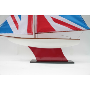 Yachts classiques européens modèle bateau en bois pour étang plateau fait à la main pour la décoration intérieure style moderne avec boîte incluse - Product Image 5