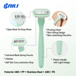 <span class=keywords><strong>Rasoir</strong></span> jetable personnalisé avec logo, tête pivotante, rechargeable, triple lame, pour femmes, compatible avec la poignée en plastique <span class=keywords><strong>Venus</strong></span> - Product Image 4
