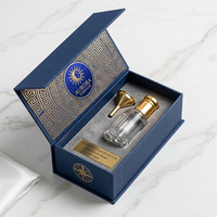 Boîte d'emballage rigide personnalisée en or noir avec estampage à chaud pour parfum et crème pour les yeux pour hommes, fermeture magnétique, boîte cadeau de luxe