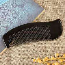 Vente en gros d'outil de salon américain unisexe peigne en corne de boeuf de buffle vache design nautique antistatique animal unisexe en agate naturelle polie - Product Image 4